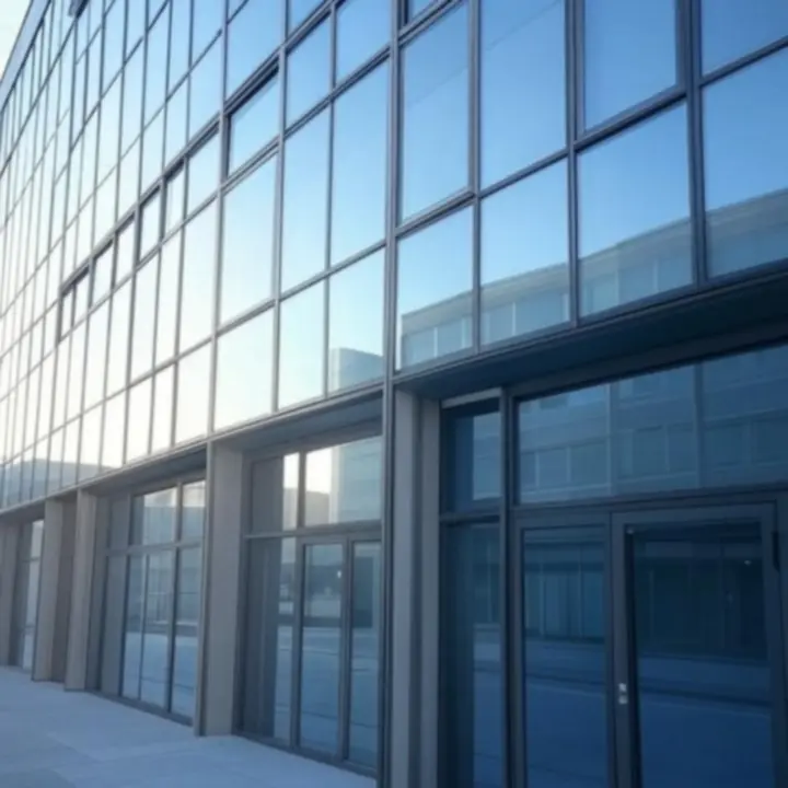 Üvegfelületes irodaház Fenestrax nyílászárókkal
