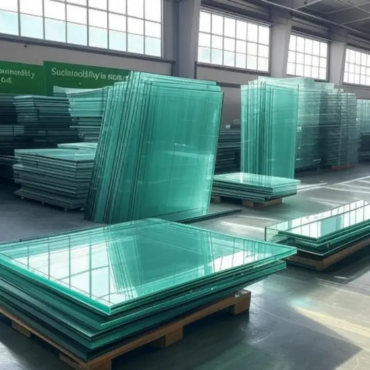 Fenntartható, újrahasznosított üveg alkalmazása modern épületen